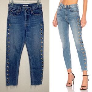 GRLFRND Karolina High-Rise Femme Fatal Skinny Jeans, Size 28
